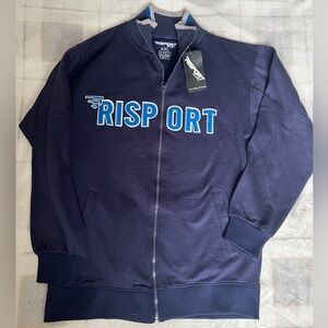 Men's Navy Blue Zip Up Sweater